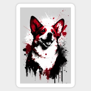 Ink Corgi Portrait Sticker